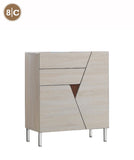 Mijo 2-Door Shoe Cabinet (Natural + Oak)