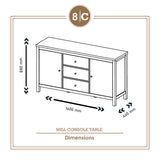 MILL CONSOLE TABLE (OAK)