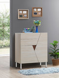 Mijo 2-Door Shoe Cabinet (Natural + Oak)