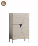 Mijo 3-Door Shoe Cabinet (Natural + Oak)