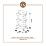 MULI KITCHEN TROLLEY/ RACK (WHITE)