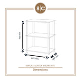 STACK 3-LAYER BOOKCASE (WHITE)