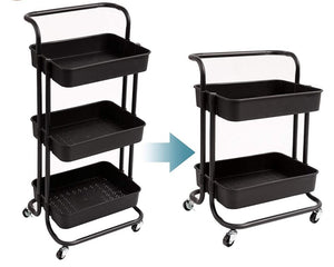 MULI KITCHEN TROLLEY/ RACK (BLACK)
