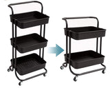 MULI KITCHEN TROLLEY/ RACK (BLACK)